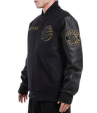 Pro Standard NBA Toronto Raptors Varsity Embroidered Jacket - Black/Gold