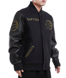 Pro Standard NBA Toronto Raptors Varsity Embroidered Jacket - Black/Gold