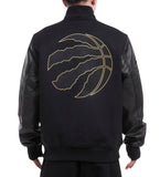 Pro Standard NBA Toronto Raptors Varsity Embroidered Jacket - Black/Gold