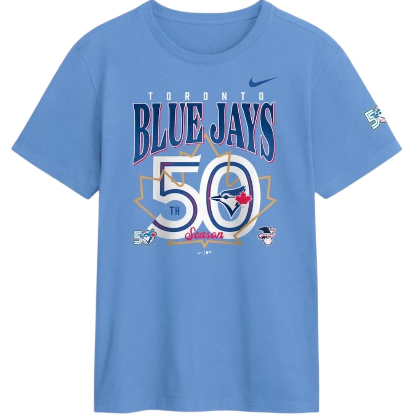 Nike MLB Toronto Blue Jays 50th Season Club Graphic T-Shirt - Powder Blue