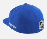 Mitchell and Ness Toronto Maple Leafs Vintage Fitted Hat with 75th Anniversary Sidepatch - Blue