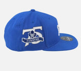 Mitchell and Ness Toronto Maple Leafs Vintage Fitted Hat with 75th Anniversary Sidepatch - Blue
