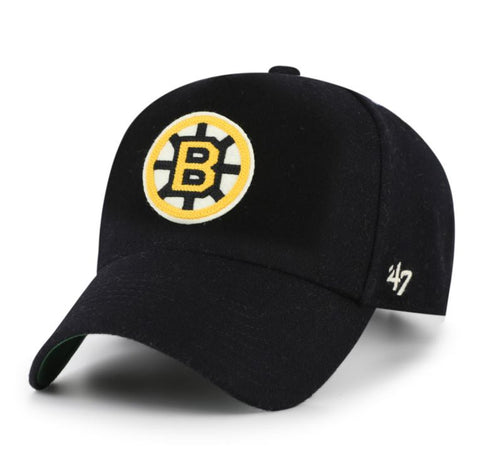 '47 NHL Boston Bruins Golden Age Offside DT Adjustable Hat - Black