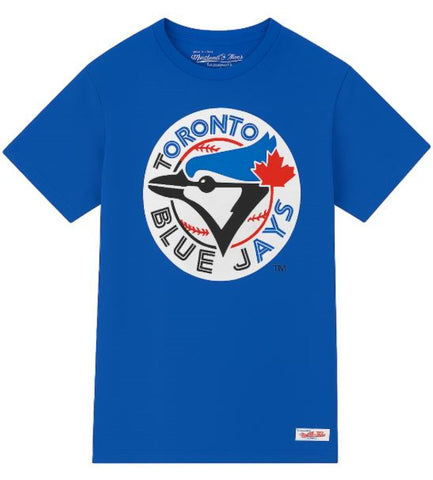 Mitchell & Ness MLB Toronto Blue Jays Cooperstown Half Logo Boxy Tee - Royal Blue