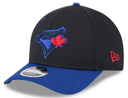 New Era 9FORTY M-Crown MLB Toronto Blue Jays City Connect Batting Practice Two Tone Adjustable Snapback Hat - Black/Blue