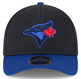 New Era 9FORTY M-Crown MLB Toronto Blue Jays City Connect Batting Practice Two Tone Adjustable Snapback Hat - Black/Blue