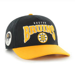 47 NHL Boston Bruins Hard Hat Arch Hitch Snapback - Black/Yellow