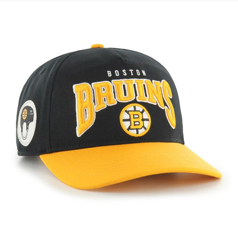 47 NHL Boston Bruins Hard Hat Arch Hitch Snapback - Black/Yellow