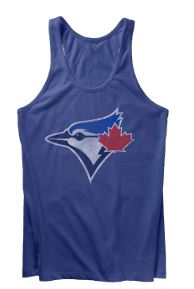 Bulletin Womens MLB Toronto Blue Jays Distressed Logo Basic Tank Top - Royal Blue