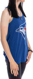 Bulletin Womens MLB Toronto Blue Jays Distressed Logo Razorback Tank Top - Blue