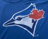 Bulletin Womens MLB Toronto Blue Jays Distressed Logo Razorback Tank Top - Blue