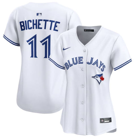 Nike Women's MLB Toronto Blue Jays Bo Bichette Home Limited Heat-Applied Twill Jersey - White