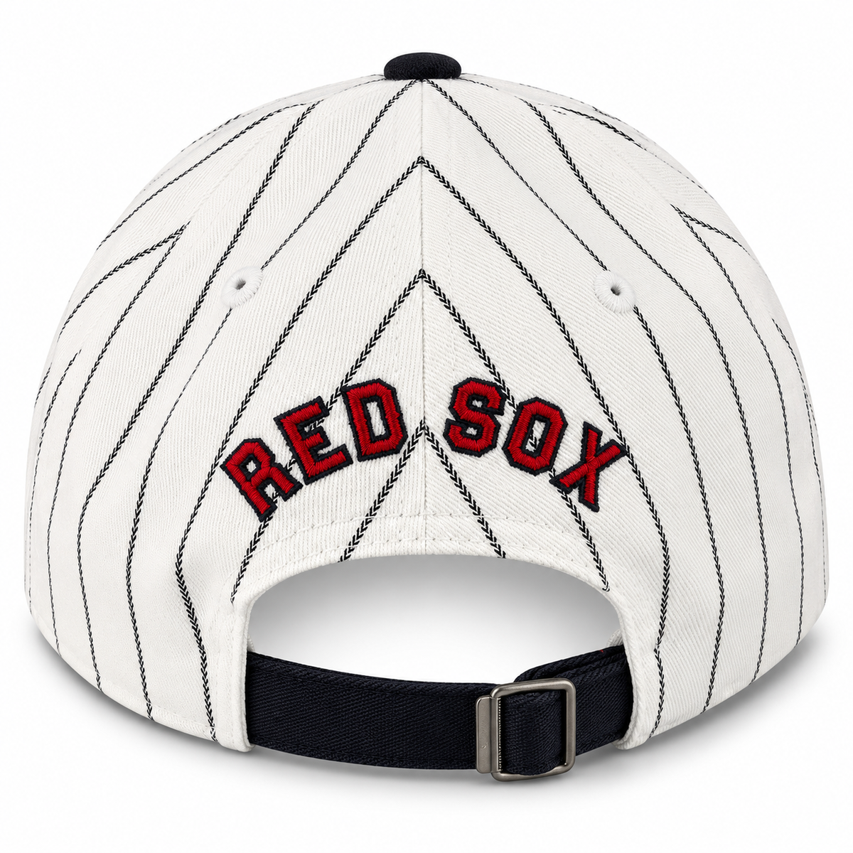 Nike MLB Boston Red Sox Pinstripe Club Cap Adjustable Hat – White/Navy