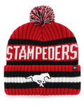 47 CFL Calgary Stampeders Bering Cuff Knit Hat - Red/Black