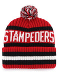 47 CFL Calgary Stampeders Bering Cuff Knit Hat - Red/Black