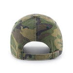 47 Clean Up Edmonton Oilers Adjustable Cap - Camo with Orange Logo
