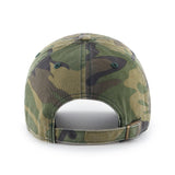 47 Clean Up Edmonton Oilers Adjustable Cap - Camo with Orange Logo