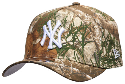 New Era 9FORTY A-Frame MLB New York Yankees Real Tree Adjustable Snapback Hat - Camo
