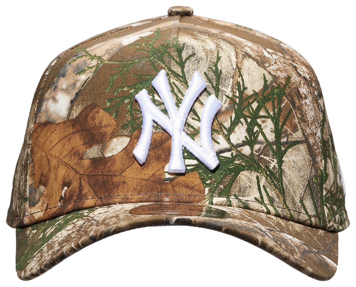 New Era 9FORTY A-Frame MLB New York Yankees Real Tree Adjustable Snapback Hat - Camo