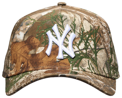 New Era 9FORTY A-Frame MLB New York Yankees Real Tree Adjustable Snapback Hat - Camo