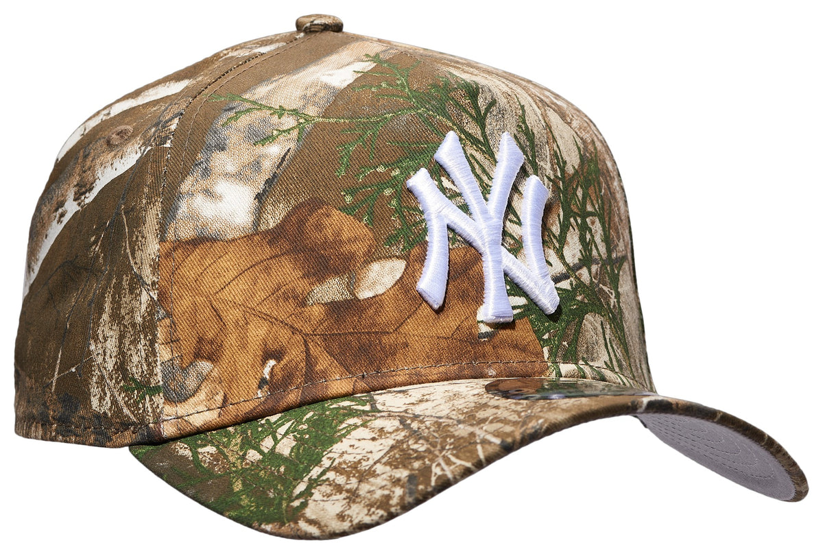New Era 9FORTY A-Frame MLB New York Yankees Real Tree Adjustable Snapback Hat - Camo