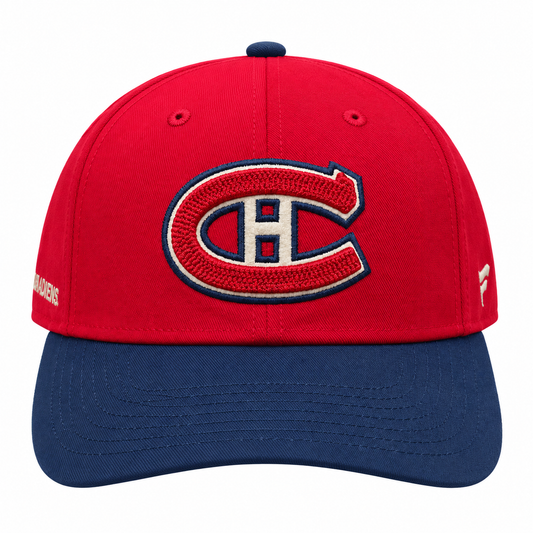 Fanatics NHL Montreal Canadiens 2026 Authentic Pro Heritage Classic Two Tone Adjustable Hat - Red/Navy