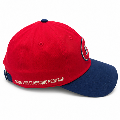 Fanatics NHL Montreal Canadiens 2026 Authentic Pro Heritage Classic Two Tone Adjustable Hat - Red/Navy