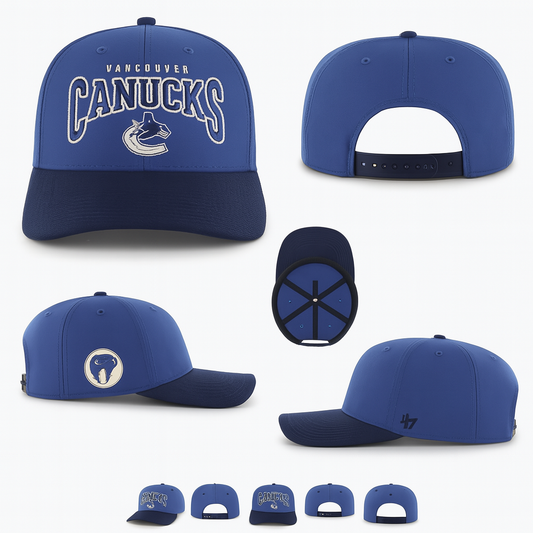 47 NHL Vancouver Canucks Hard Hat Arch Hitch Snapback - Blue/Black
