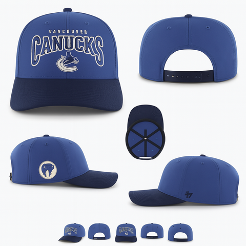 47 NHL Vancouver Canucks Hard Hat Arch Hitch Snapback - Blue/Black