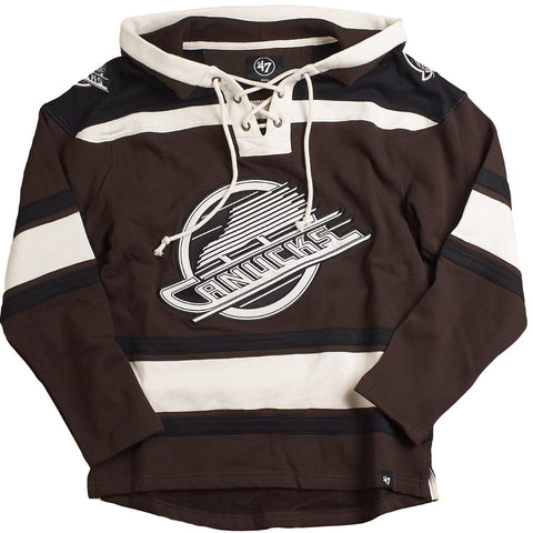 '47 NHL Vancouver Canucks Lacer Fleece Hoodie - Brown