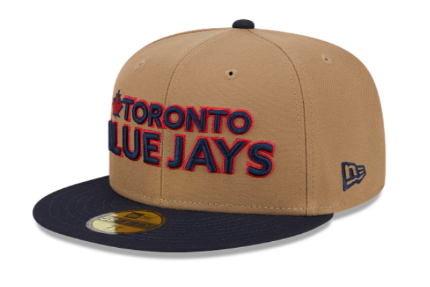 New Era MLB Toronto Blue Jays 2024 City Connect Two Tone Script Alternate 59FIFTY Fitted Hat - Khaki