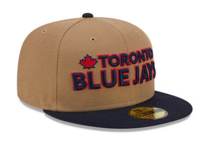 New Era MLB Toronto Blue Jays 2024 City Connect Two Tone Script Alternate 59FIFTY Fitted Hat - Khaki