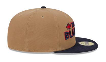 New Era MLB Toronto Blue Jays 2024 City Connect Two Tone Script Alternate 59FIFTY Fitted Hat - Khaki