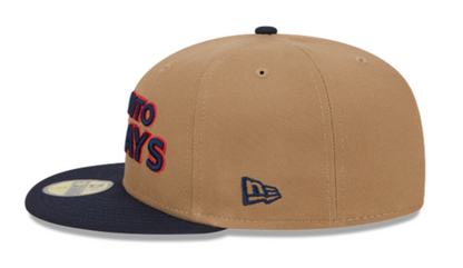 New Era MLB Toronto Blue Jays 2024 City Connect Two Tone Script Alternate 59FIFTY Fitted Hat - Khaki