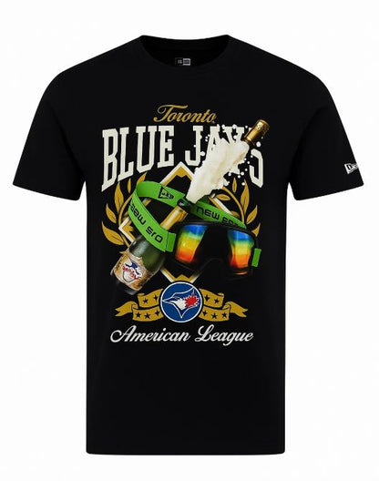 New Era MLB Toronto Blue Jays Champagne and Goggles ALCS 2025 Tee - Black