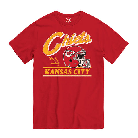 '47 NFL Kansas City Chiefs Fly By T Shirt - Red