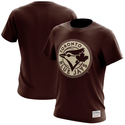 Mitchell & Ness MLB Toronto Blue Jays Cooperstown Logo Core T Shirt - Brown