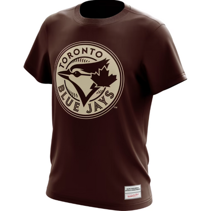 Mitchell & Ness MLB Toronto Blue Jays Cooperstown Logo Core T Shirt - Brown
