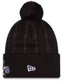 New Era NBA Toronto Raptors 2025/26 City Edition Cuffed Knit Hat with Pom - Black