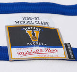 Men's Toronto Maple Leafs Wendel Clark #17 Mitchell & Ness 1992/93 Throwback Powerplay Jersey - White