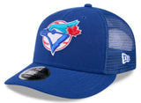New Era Low Profile 9FIFTY MLB Toronto Blue Jays Cooperstown Trucker Adjustable Snapback Hat - Royal Blue