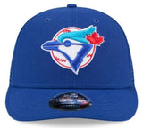 New Era Low Profile 9FIFTY MLB Toronto Blue Jays Cooperstown Trucker Adjustable Snapback Hat - Royal Blue