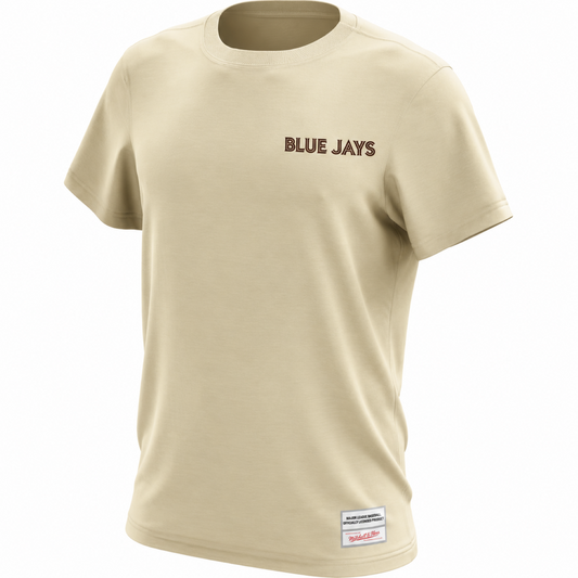 Mitchell & Ness MLB Toronto Blue Jays Cooperstown Logo Core T Shirt - Beige