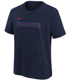 Toronto Blue Jays Nike Youth 2024 City Connect Wordmark Tee - Navy