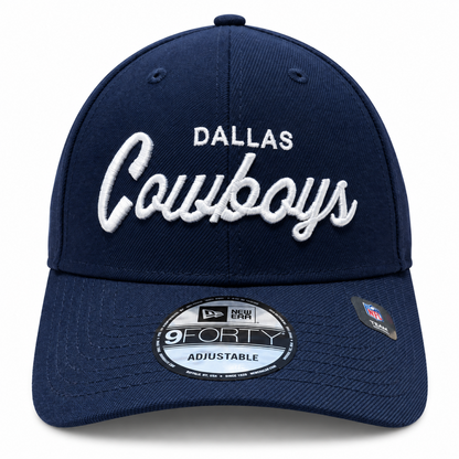 New Era 9FORTY NFL Core Script Team Adjustable Snapback Hat
