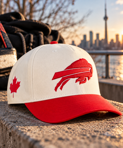 ’47 NFL Buffalo Bills Canada Pride Sure Shot Hitch RF Adjustable Hat - Cream / Red