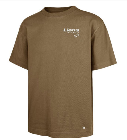 '47 NFL Detroit Lions Men's Lateral Foundation Tee - Brown