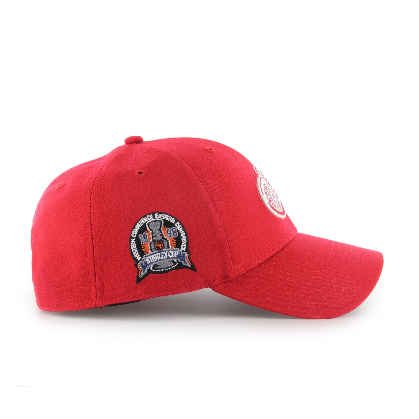 '47 MVP NHL Detroit Red Wings 1998 Stanley Cup Sidepatch Sure Shot Snapback Hat - Red