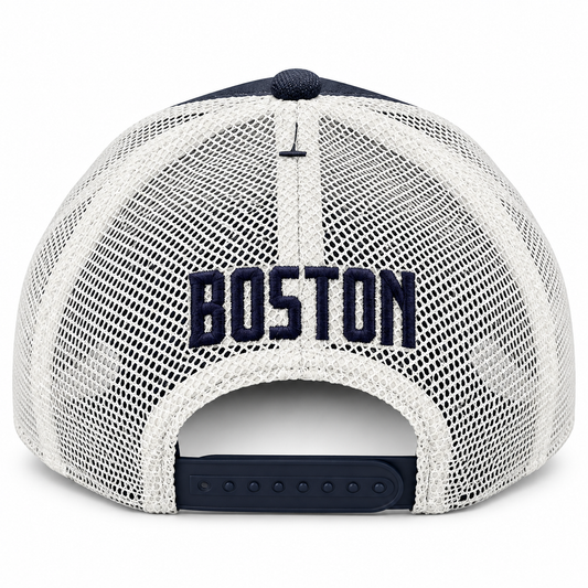 Nike MLB Boston Red Sox Rise Cap Mesh Trucker Adjustable Snapback Hat – Navy/White
