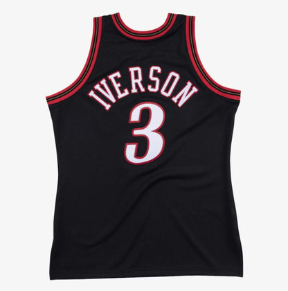 Mitchell & Ness Men's NBA Allen Iverson Philadelphia 76ers 1997/98 AUTHENTIC Jersey - Black